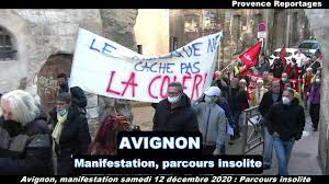 Avignon, manifestation samedi 12 décembre 2020 : Parcours insolite. -  YouTube
