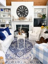choosing the right white and navy area rug