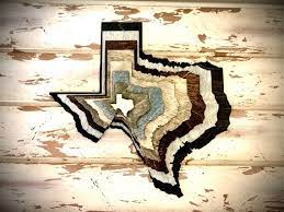 Texas Stacked State Wood 3d Table Art