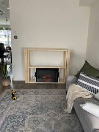 diy electric fireplace framing for