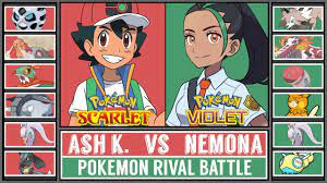 WORLD CHAMP ASH vs PALDEA CHAMP NEMONA | Pokémon Champion Battle [Pokémon  Scarlet & Violet] - YouTube
