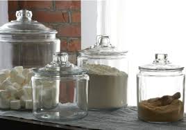 Anchor Hocking Glass Storage Jars Love