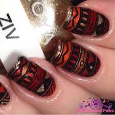 nail art aztec nails polish and paws