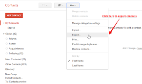 how to export contacts from gmail