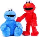 Cookie Monster & Elmo 2-pak Ulica Sezamkowa Super miękki prezent ...