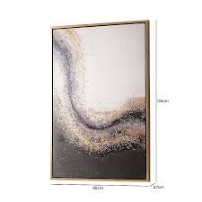 Gold Abstract Canvas Wall Art 125cm