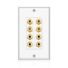 8 Posts Speaker Wall Plate Home Theater