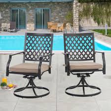 Outdoor Swivel Patio Chairs Set Of 2