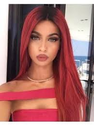 We have different shade of auburn in lace front construction or capless. Ombre Red Long Straight Human Hair Wig Edw2053 Light Auburn Hair Dyed Hair Light Red Hair