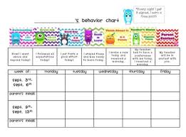 This Monthly Behavior Chart Was Created To Accompany My