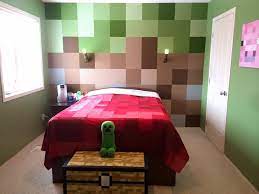 Furnished with the minecraft kids' bedroom collection. Minecraft Room Minecraft Room Decor Minecraft Bedroom Decor Minecraft Room