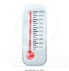 Vector Illustration Of A Wall Thermometer Or Fundraiser
