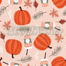 Fall Vibes Pumpkins Boho Digital Seamless Pattern for Fabrics - Etsy Finland