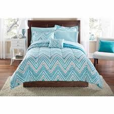 Blue And White And Grey Chevron Twin Xl