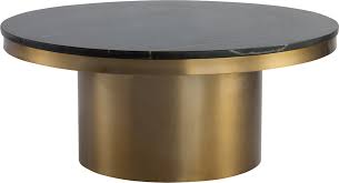 camden round coffee table brass frame