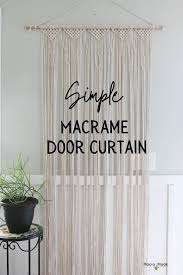 easy macrame door curtain diy with boho