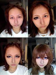foto before dan after make up cosplay