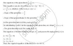equation of a line drawn perpendicular