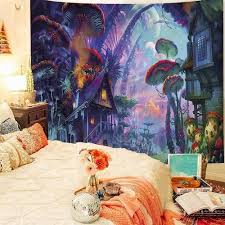 Sunset Wall Tapestry Forest Tree