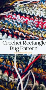 crochet rectangle rug pattern free