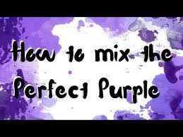 How To Make Purple Acrylic Paint What