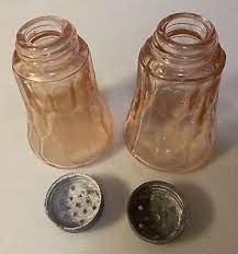 Vintage Pink Depression Glass Salt Amp