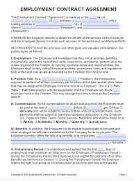 Free Employment Agreements Contracts Pdf Word