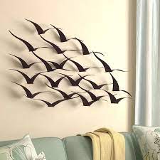 Ocean Metal 3d Flying Birds Wall Art