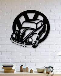 Vw Beetle Car Metal Wall Art