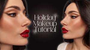 holiday makeup tutorial perfect red