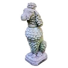 French Poodle Mid Century Garden Statue