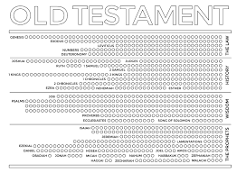 Old Testament Scripture Reading Chart Scripture Reading