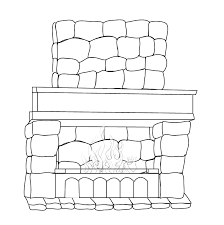 Coloring Pages Fireplace