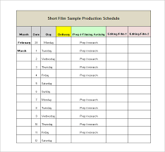 13 Production Schedule Templates Pdf Doc Free Premium Templates