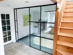 Glass Wall With Top Hung Sliding Door