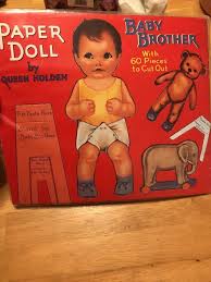 paper doll with clothes baby brother by
