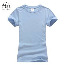 Us 7 09 45 Off Hanhent T Shirts Female Solid Color Cotton Basic T Shirt Women 2016 Fashion Summer Tops Plain Womens Blank Tshirts With Prints In