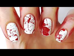 blood splatter nail art tutorial