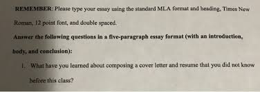 We did not find results for: Remember Please Type Your Essay Using The Standar Chegg Com