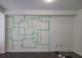 Diy Living Room Geometric Accent Wall