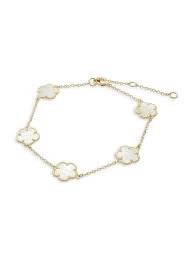 Jan-Kou Clover Goldplated Charm Bracelet | Stylemi