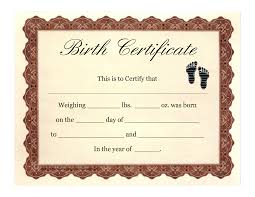 Best Photos Of Printable Fake Birth Certificates Baby