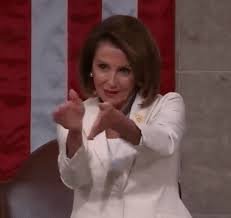 Image result for pelosi clap for trump gif