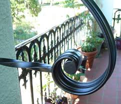 Some handrail systems can be very elaborate with balusters and decorative ornaments. 1 To 2 Step Wrought Iron Wall Mount Grab Hand Rail Step Rail The Ironsmith