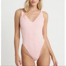 New Topshop Light Pink One Piece Swimsuit 60 Nwt