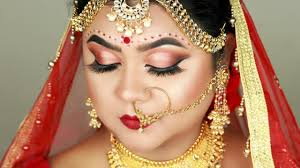 indian bengali bridal makeup rose