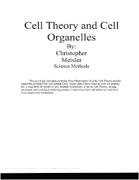 cell theory and cell organelles