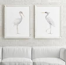 Heron Wall Art White Egret Lake Bird