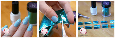 piggieluv nail foil tutorial from