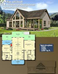 2 Bed House Plan With Vaulted Interior